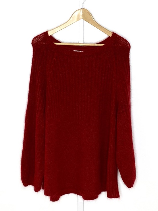 Style & Co. Sweaters - Style & Co. l Red Cozy Ribbed Knit Detail Round-Neck Long-Sleeve Sweater Sz 3X